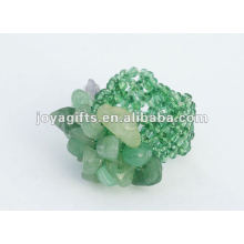 Green Aventurine chip stone rings